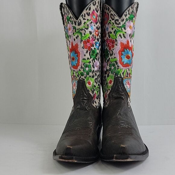 Macie Bean Womens Snow Leopard Smokey and The Bandit Western Boots - Picture 8 of 13